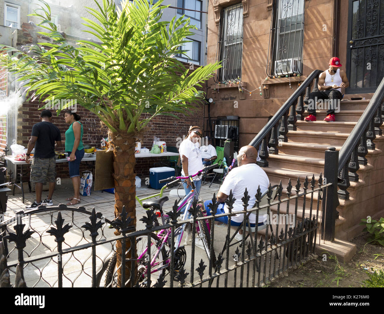 Block Party dans la section de Bedford Stuyvesant, Brooklyn, NY, 2017 août26. Banque D'Images