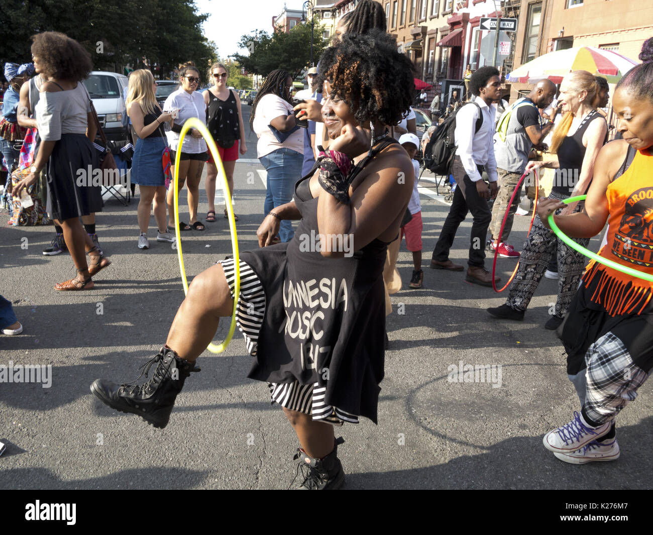 Spike Lee's 9th Annual block party dans la section de Bedford Stuyvesant, Brooklyn, NY, 2017 août26. Banque D'Images