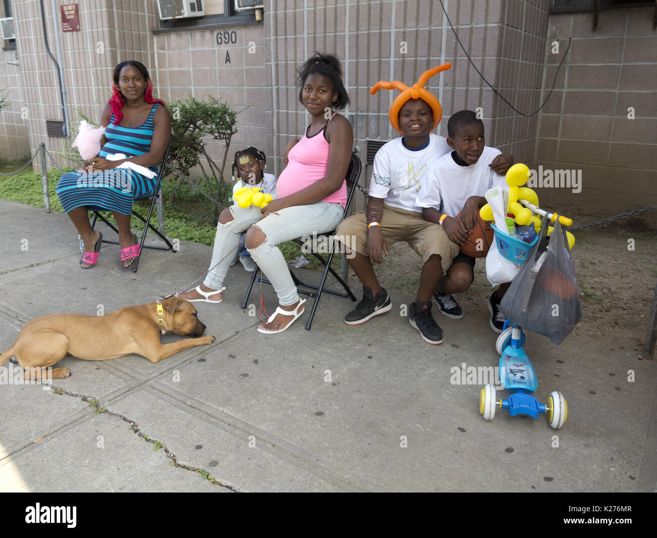 Block Party dans la section de Bedford Stuyvesant, Brooklyn, NY, 2017 août26. Banque D'Images