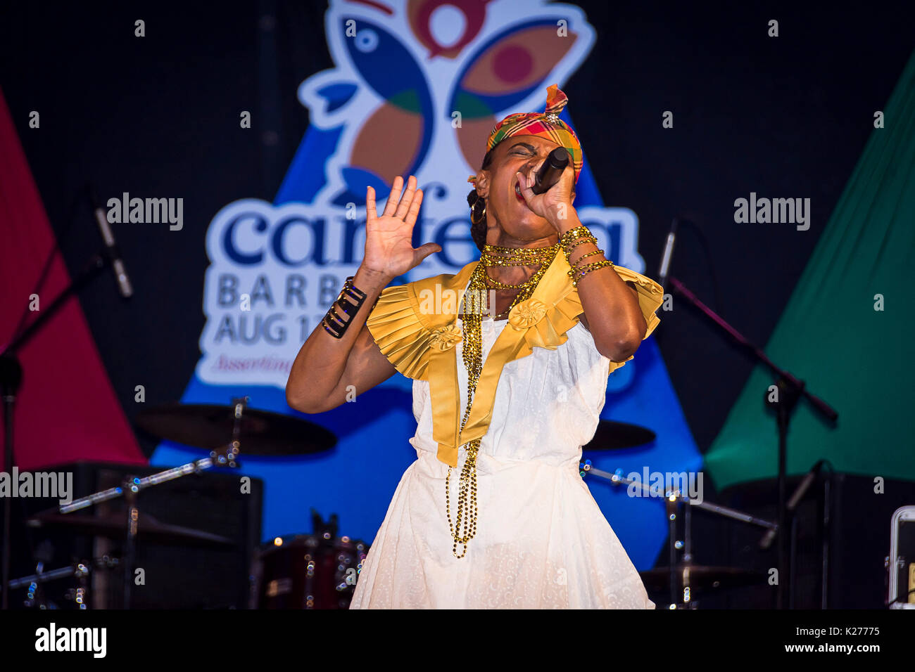 CARIFESTA XIII Cérémonie de clôture, Kensington Oval, Bridgetown, Barbade, 29 août 2017 Banque D'Images