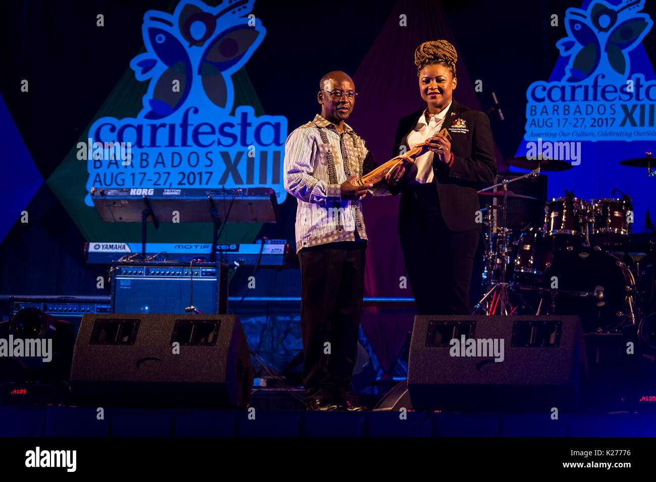 CARIFESTA XIII Cérémonie de clôture, Kensington Oval, Bridgetown, Barbade, 29 août 2017 Banque D'Images