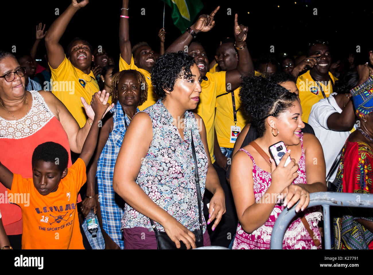 CARIFESTA XIII Cérémonie de clôture, Kensington Oval, Bridgetown, Barbade, 29 août 2017 Banque D'Images