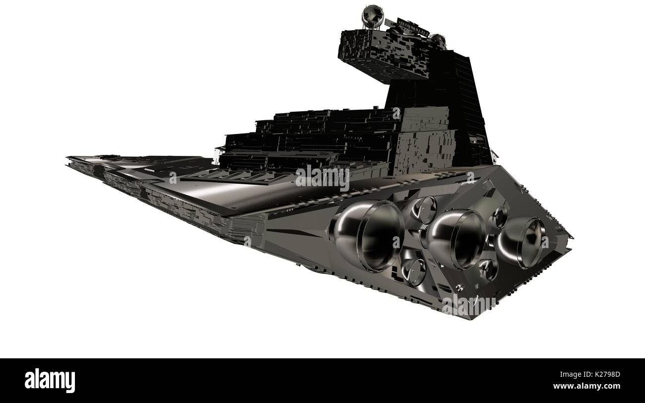 Le rendu 3D de l'avion et vaisseau spatial détaillé Banque D'Images
