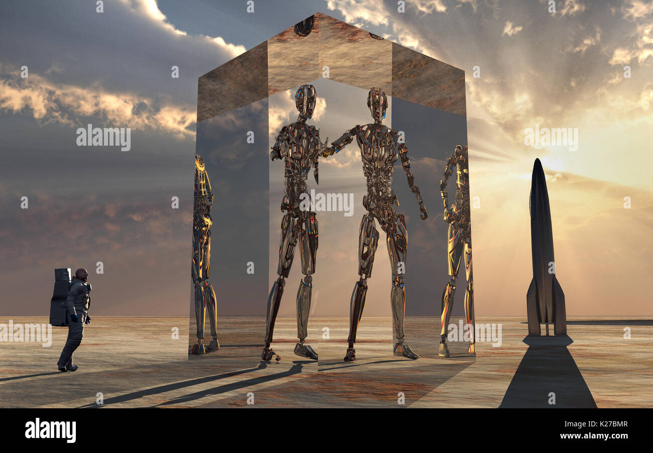 L'espace cubique Banque D'Images