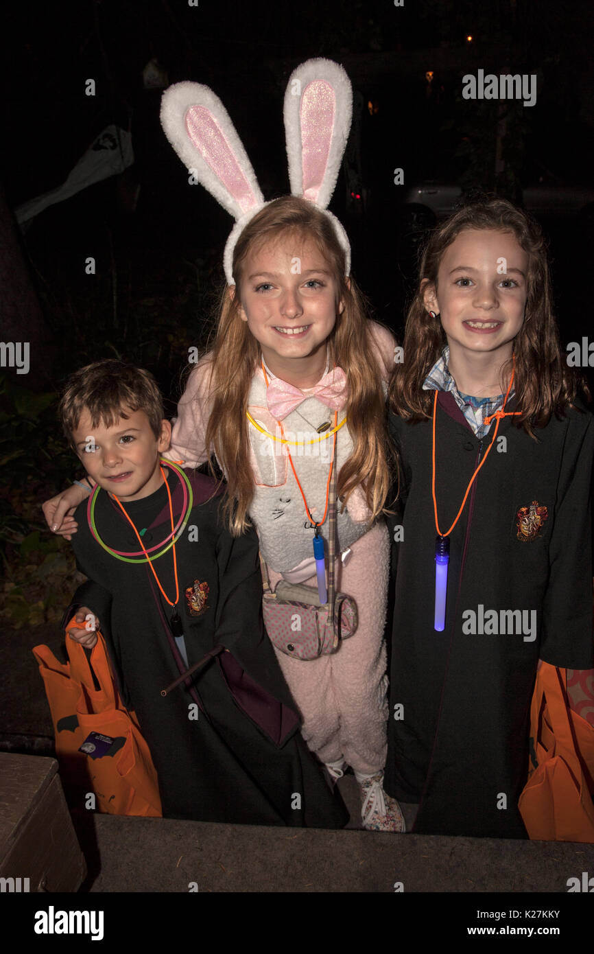 Et Halloween Halloween en bunny avec des amis. St Paul Minnesota MN USA Banque D'Images