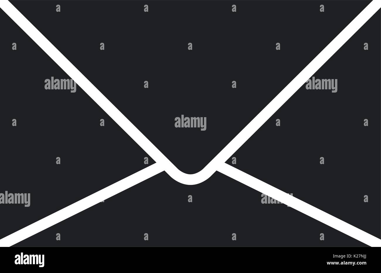 Silhouette noire d'enveloppe scellée Illustration de Vecteur