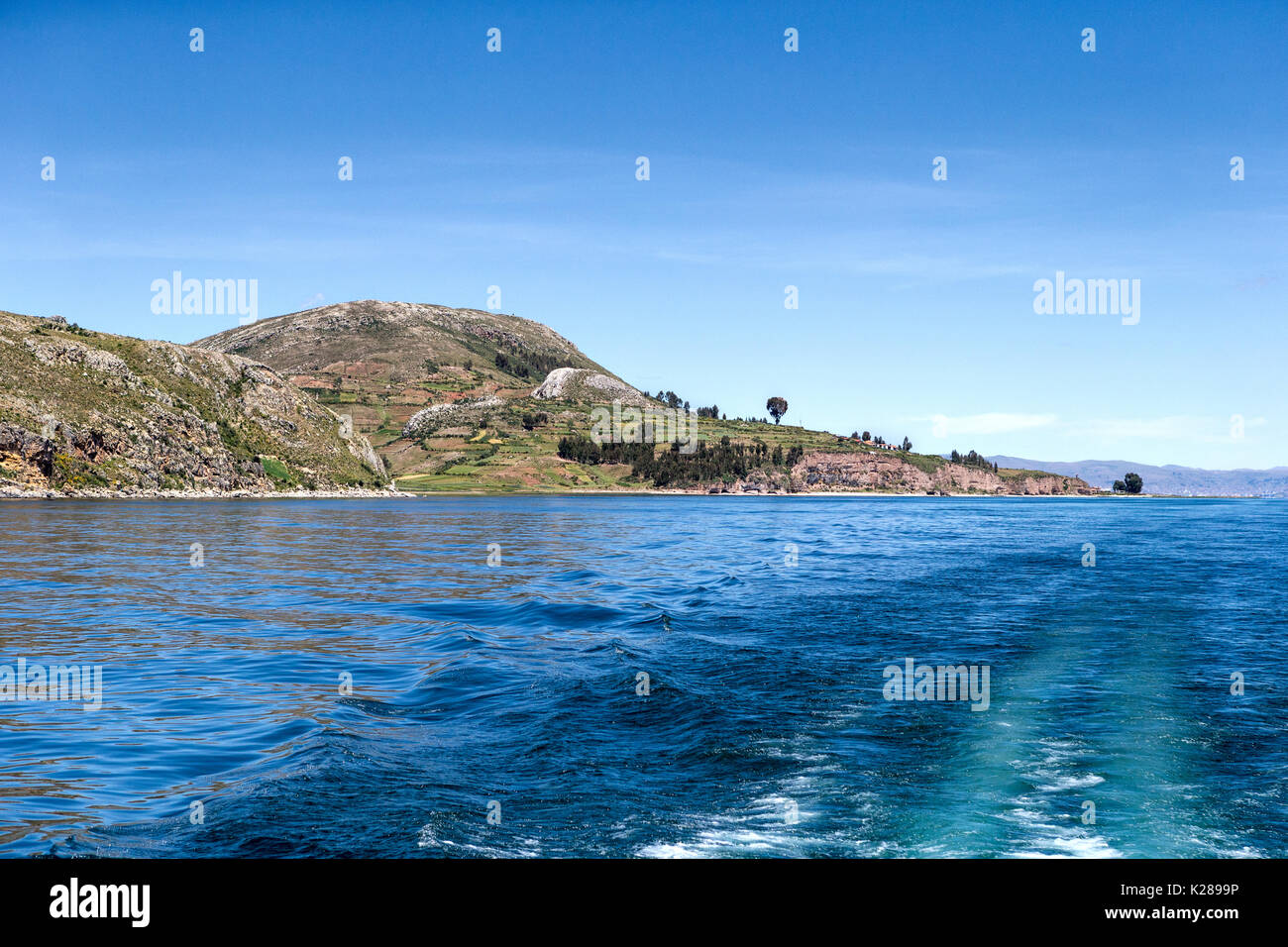 Îles du lac Titicaca au Pérou Banque D'Images