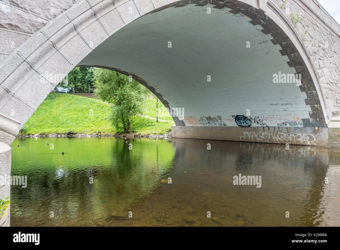 Oslo, Norvège - 21 juillet 2017:la rivière Akerselva à Oslo Banque D'Images