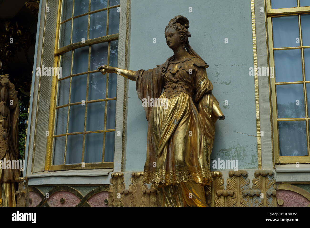 Salon de thé chinois, Sanssouci, 1754-1756, l'architecte Johann Gottfried Büring Banque D'Images