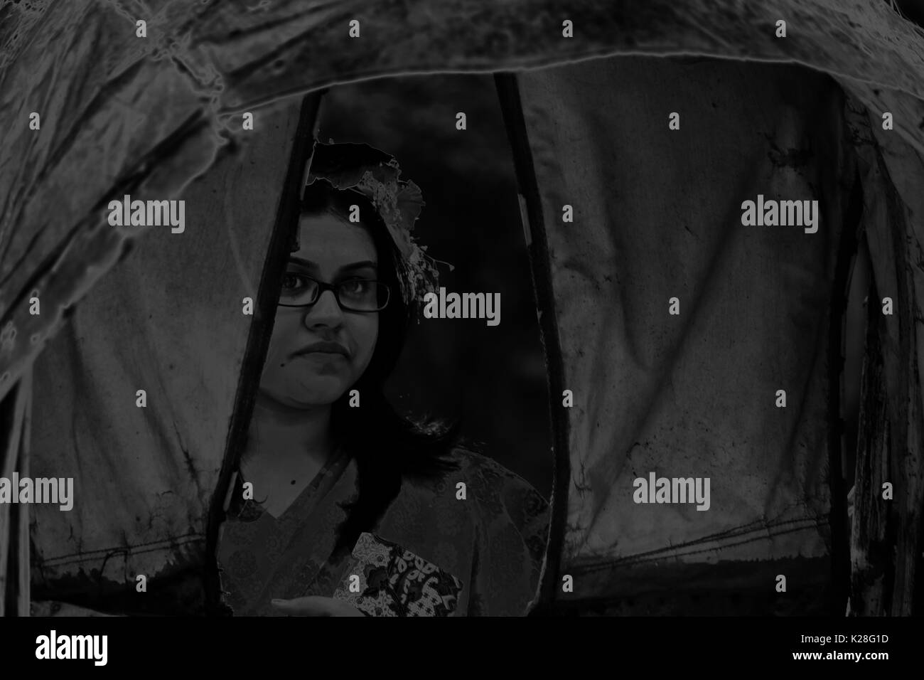 Une histoire mystérieuse d'une rose en différence de perception et de conception sur la Saint Valentin 2016 à fine art institue , Dhaka Bangladesh .. d'expres Banque D'Images