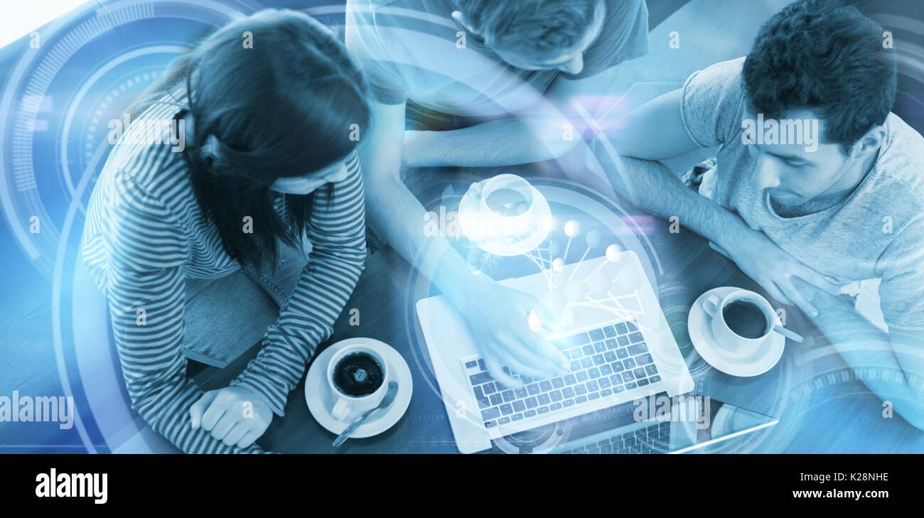 Image composite de l'image de l'interface de molécules Banque D'Images