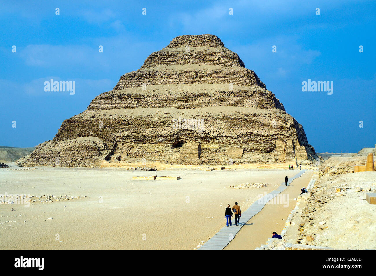 Djoser (la plus ancienne pyramide en Egypte, 2600bc). Saqqara, Egypte Banque D'Images