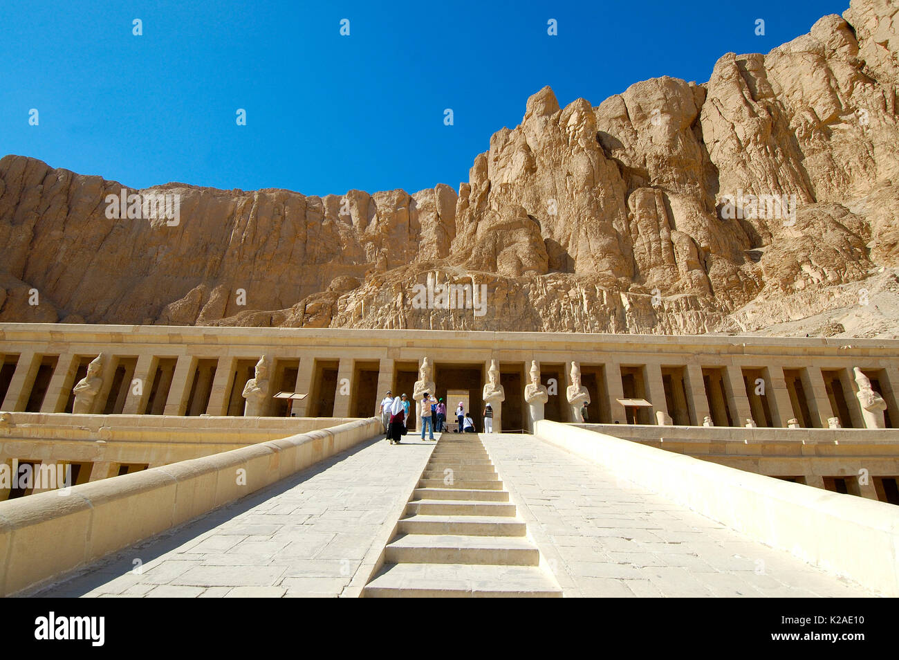 Temple d'Hatchepsout. Deir el-Bahari. Louxor, Egypte Banque D'Images