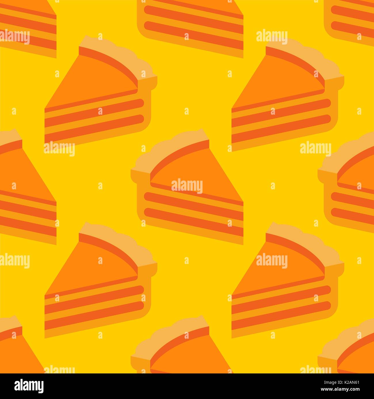 Morceau de l'action de la citrouille. Fête de l'ornement. Fond Gâteau traditionnel Illustration de Vecteur