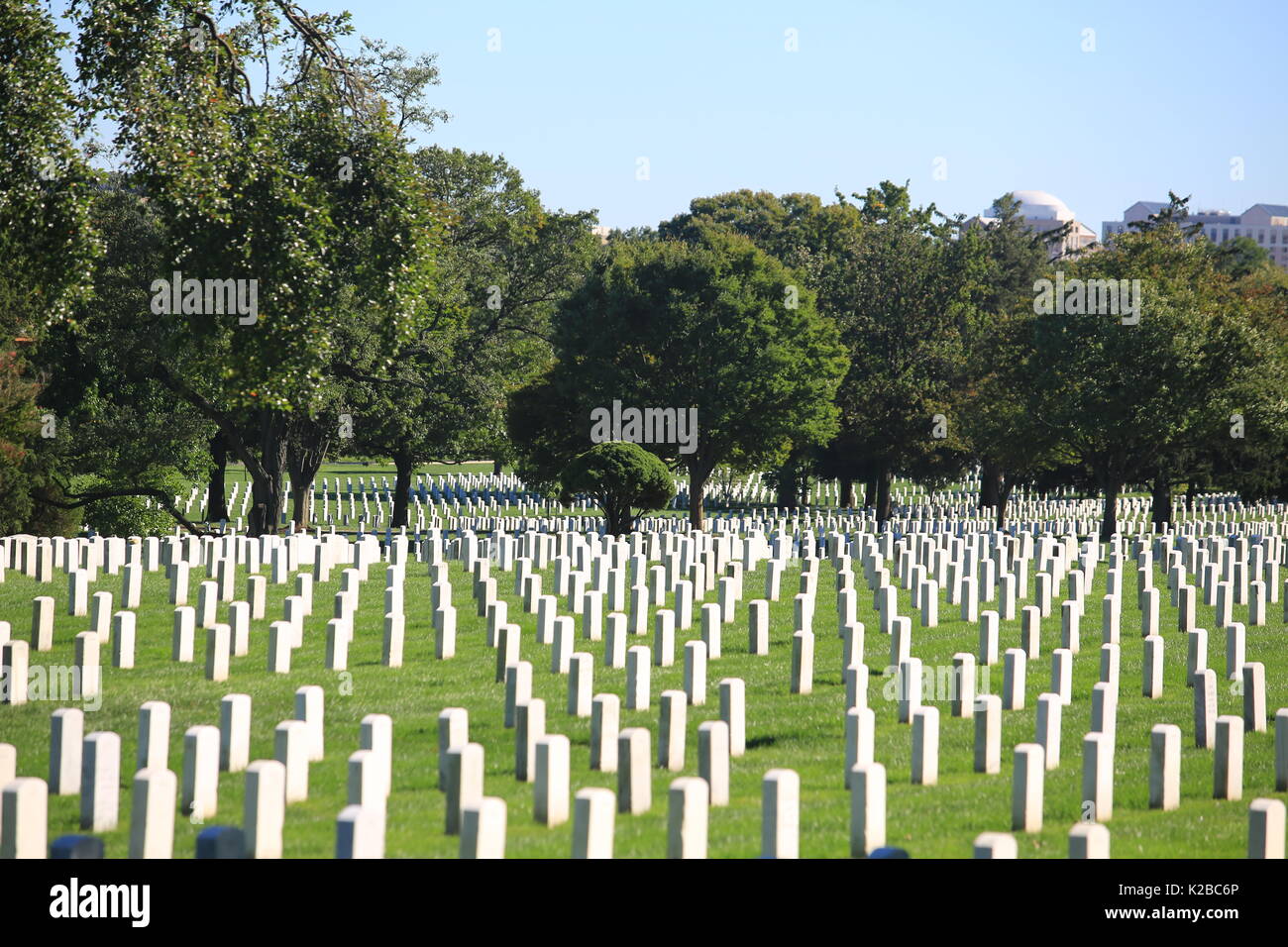 Arlington National Cemetery, cimetière militaire des États-Unis dans le comté d'Arlington, Virginie Banque D'Images