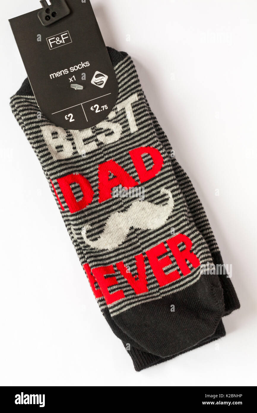 Meilleur Papa mens jamais ensemble socks sur fond blanc - cadeau idéal pour la Fête des Pères Banque D'Images