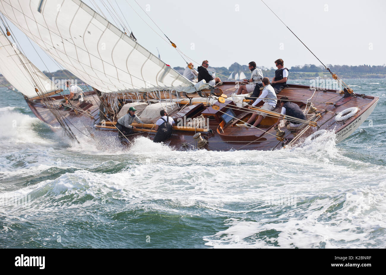 À la spartiate Classic Yacht Regatta 2011 à Newport, Rhode Island, USA. Septembre 2011. Banque D'Images