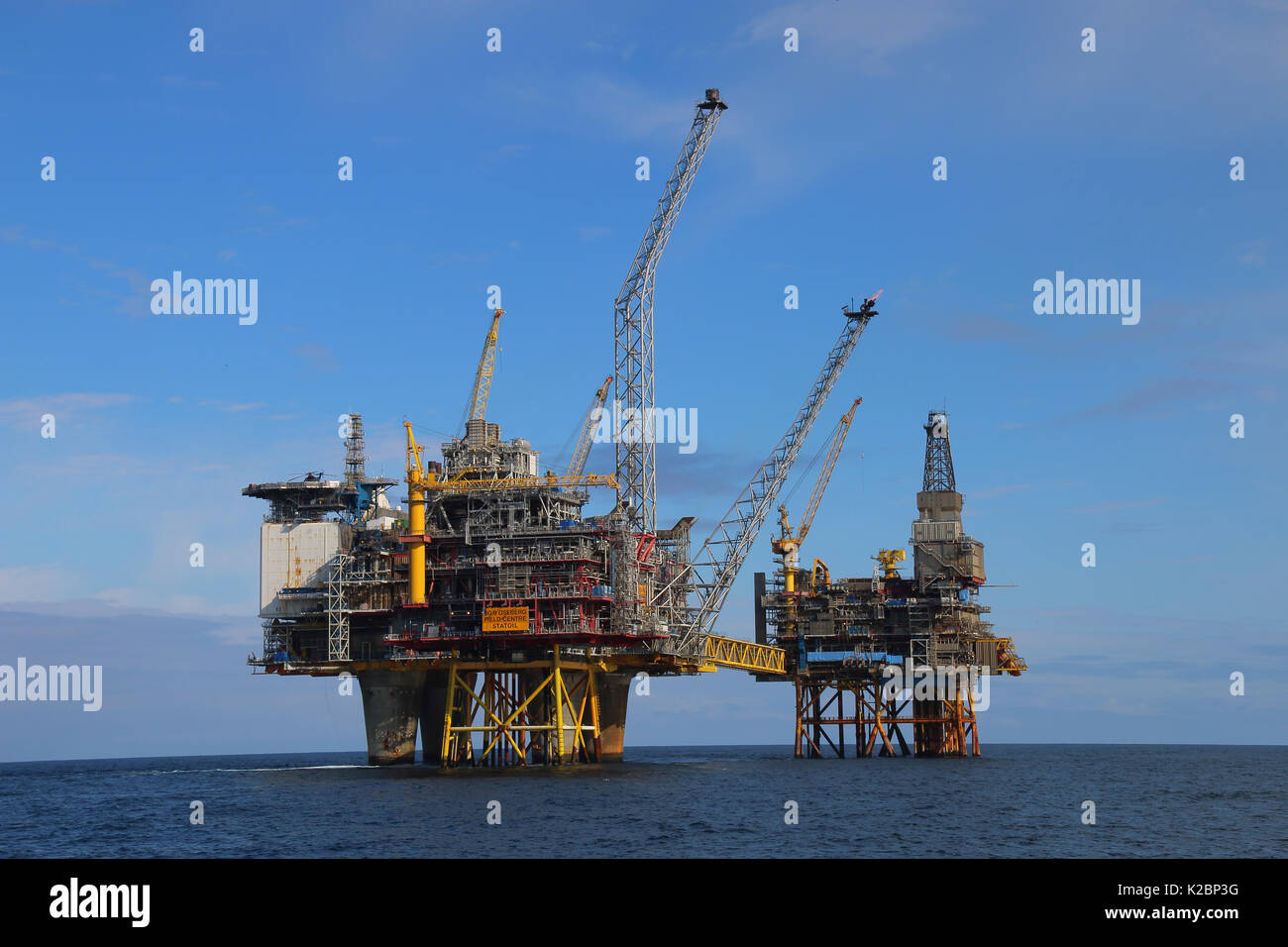 Oseberg Oilfield, Mer du Nord, mai 2015. Banque D'Images