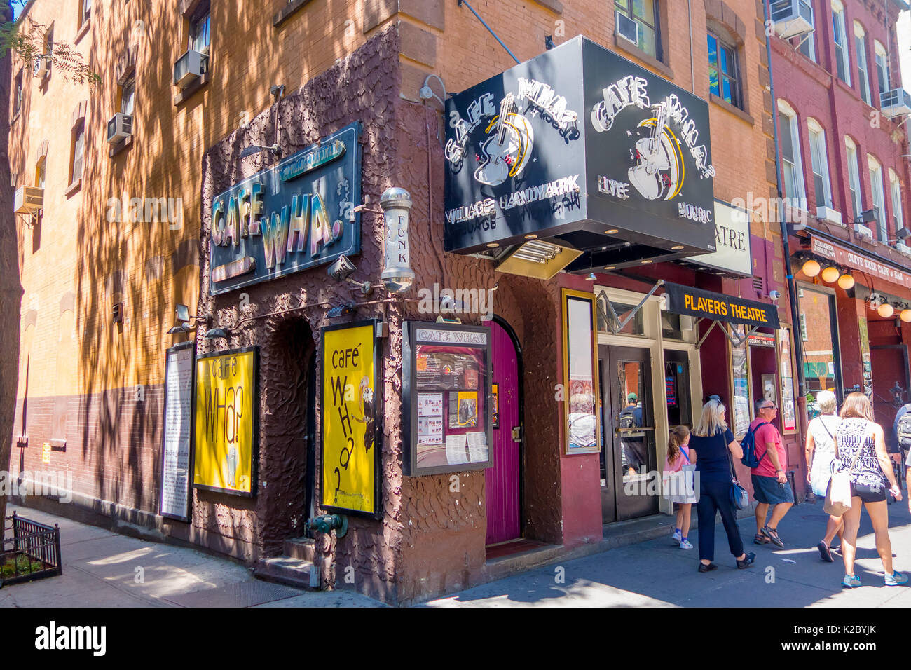 NEW YORK, USA - 22 NOVEMBRE 2016 : Cafe Wha à Greenwich Village, New York City, est un lieu avec une histoire qui remonte à 1960, époque folk Banque D'Images