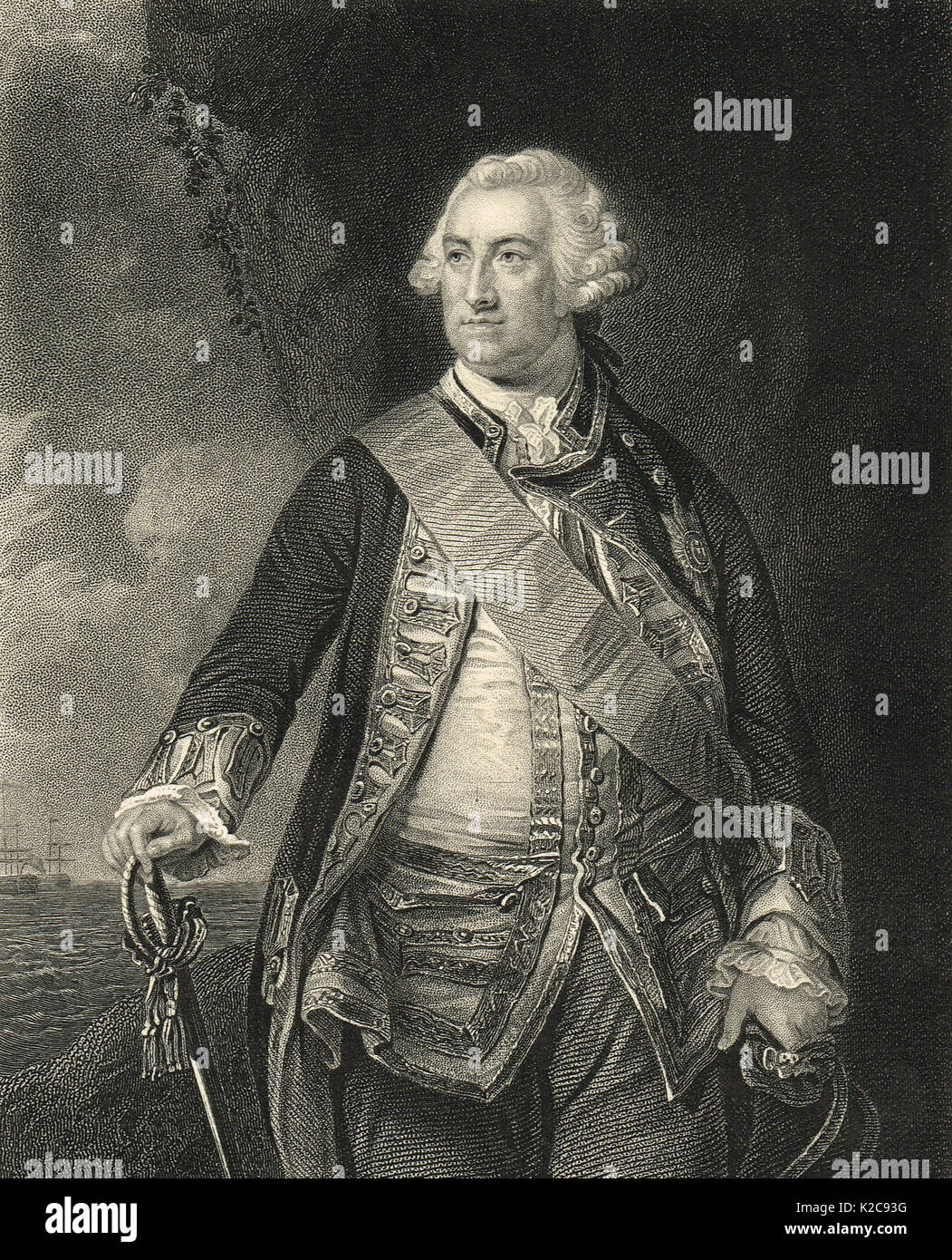 L'amiral Lord Edward Hawke, 1705-1781 Banque D'Images
