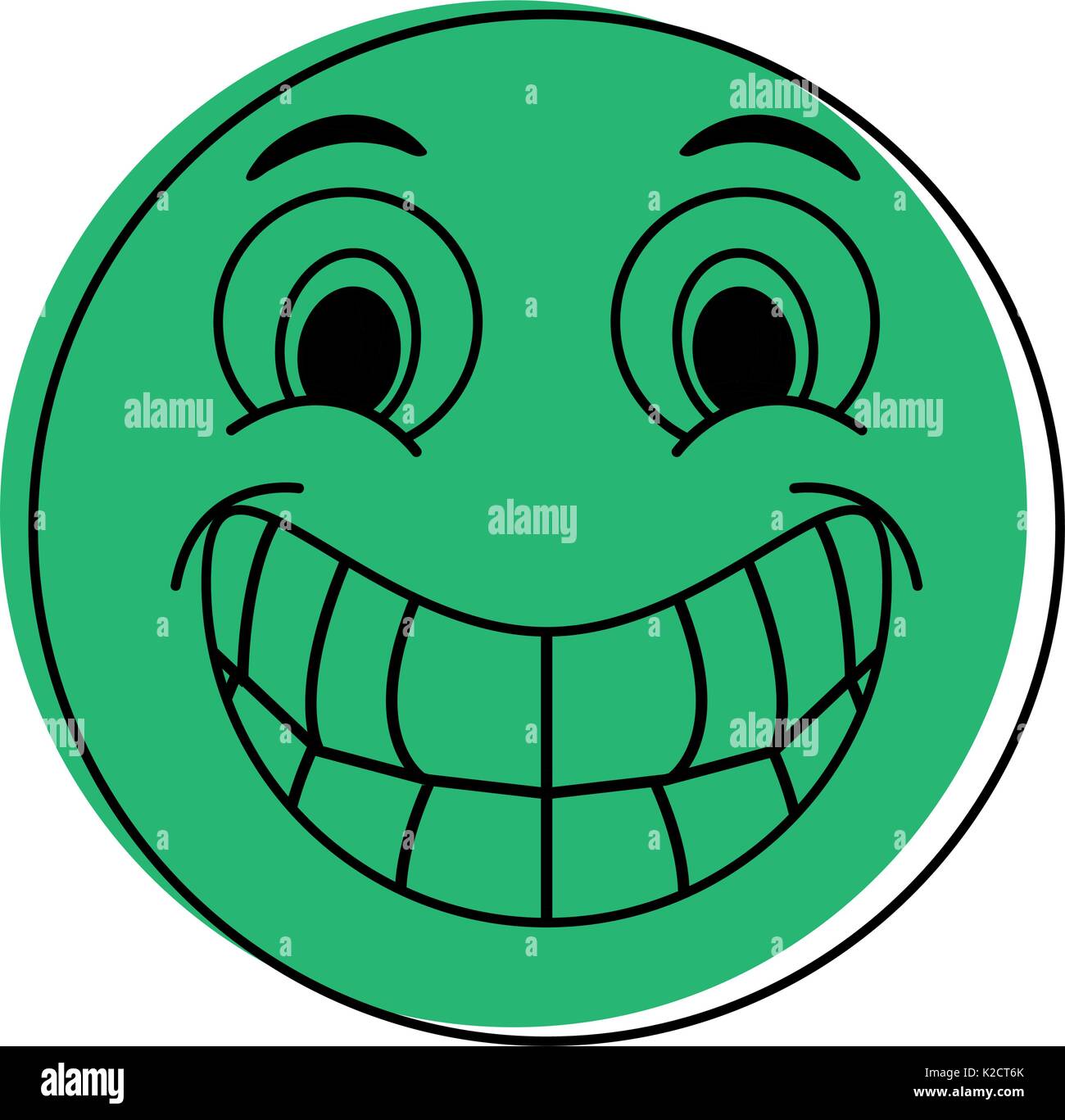 Sourire heureux image icône de messagerie instantanée d'Emoji Illustration de Vecteur