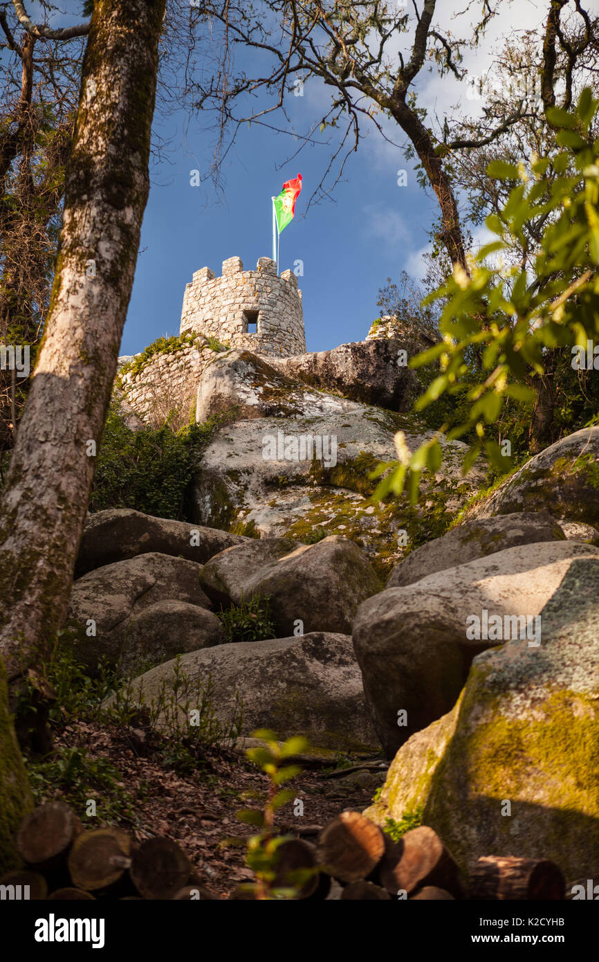Castelo dos Mouros à Sintra, Portugal Banque D'Images