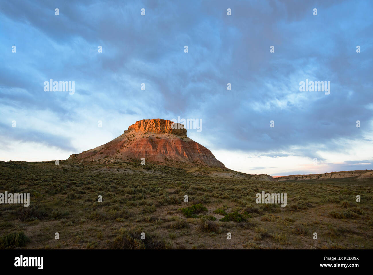 De l'habitat du Tétras des armoises, alcali Bassin, ce domaine est sous la menace du développement énergétique par les pressions de gaz naturellement lance le projet. Le Comté de Sublette (Wyoming). Banque D'Images