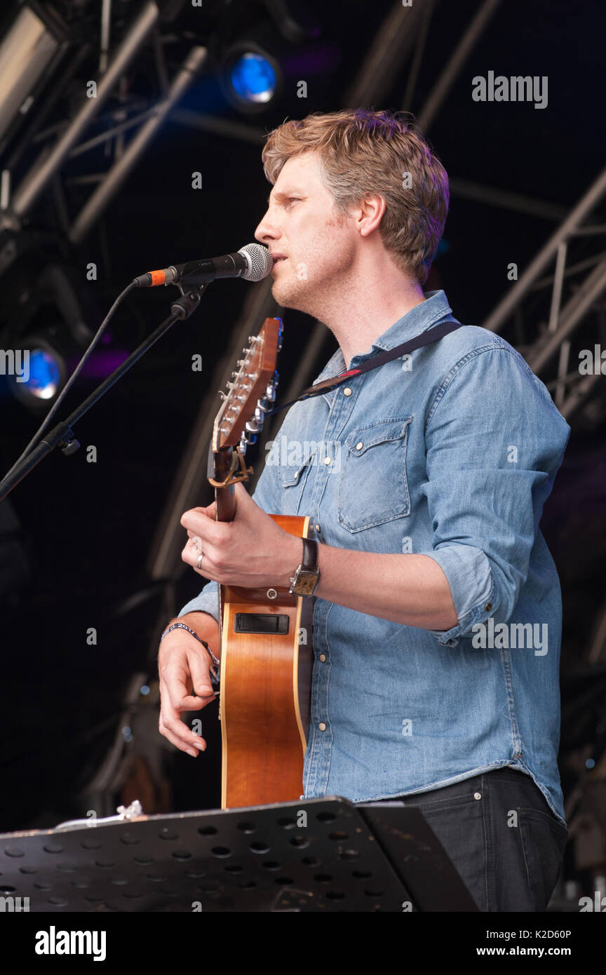 Scott Matthews joue Camping-appelant à Ragley Hall, Warwickshire, le 26 août, 2017. Banque D'Images