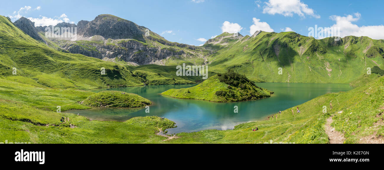 Schrecksee et Alpes d'Allgäu, Bad Hindelang, Allgäu, Bavière, Allemagne Banque D'Images