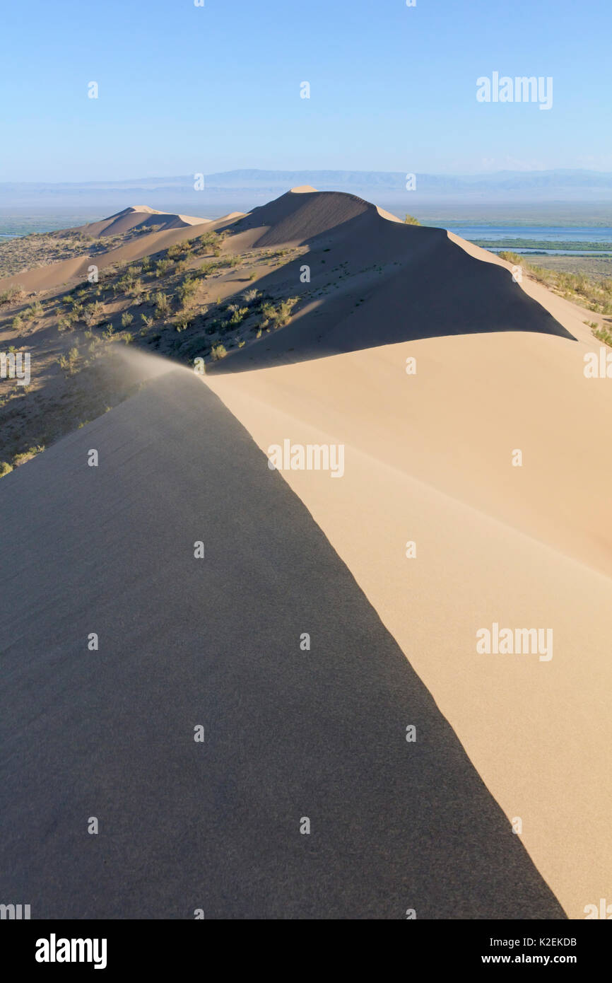 Le chant des dunes de sable, Altyn Emel National Park, au Kazakhstan. Août 2016. Banque D'Images