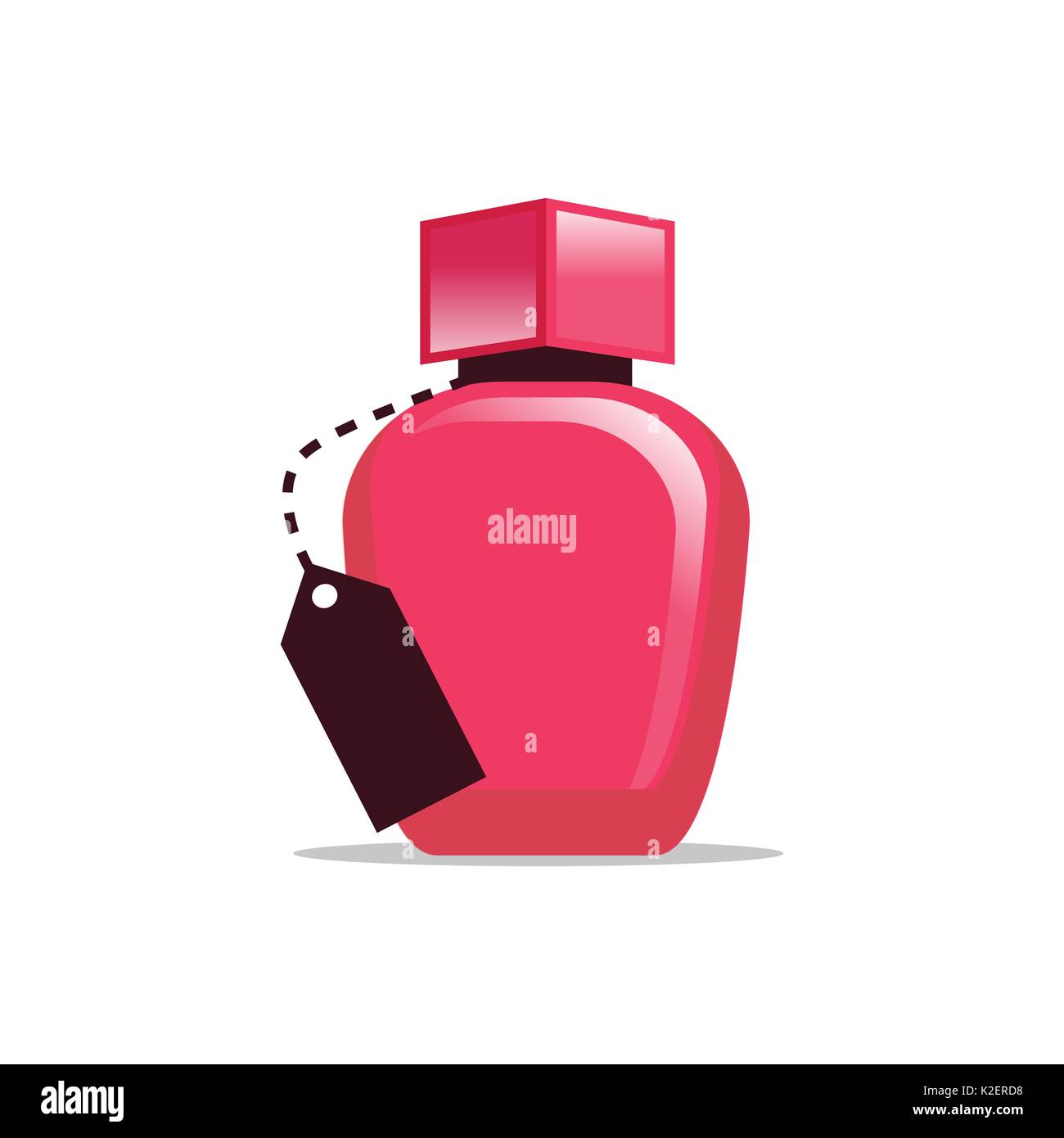 Flacon de parfum élégant, icône illustration design, isolé sur fond blanc. Illustration de Vecteur