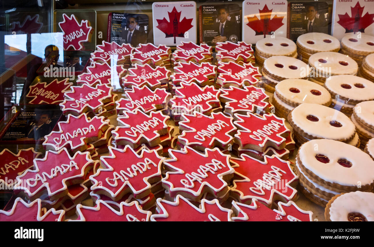 Obama 'Cookies' au Moulin de Provence boulangerie d'Ottawa, Ontario, Canada. Banque D'Images