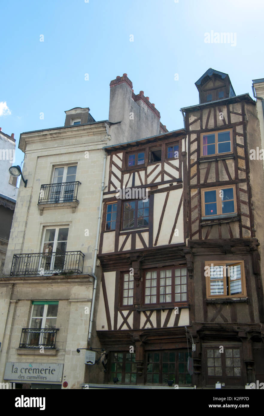 Maisons anciennes, Nantes, Pays de la Loire, France Banque D'Images