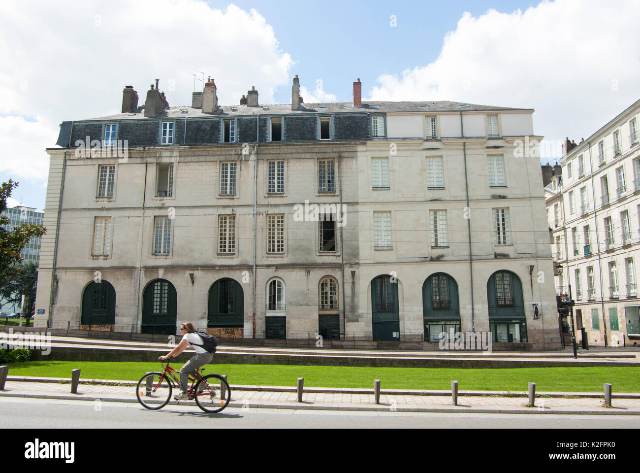 En 1900 avant d'un bâtiment à Nantes, Pays de la Loire, France Banque D'Images