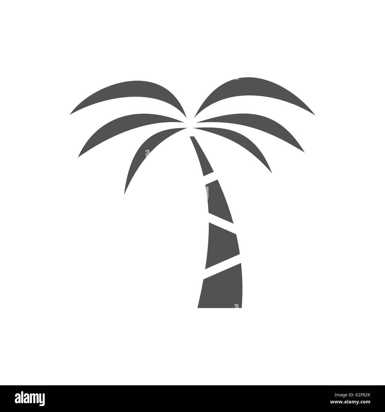 Icône palmier sur un fond blanc. Vector illustration Illustration de Vecteur