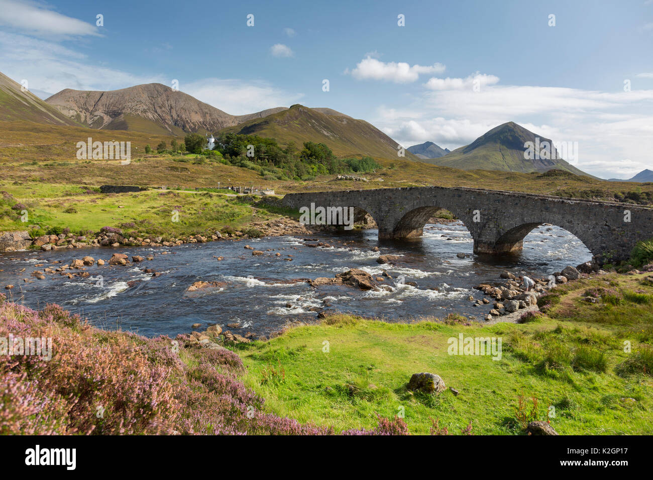 Pont de Sligachan Ile de Skye en Ecosse Banque D'Images