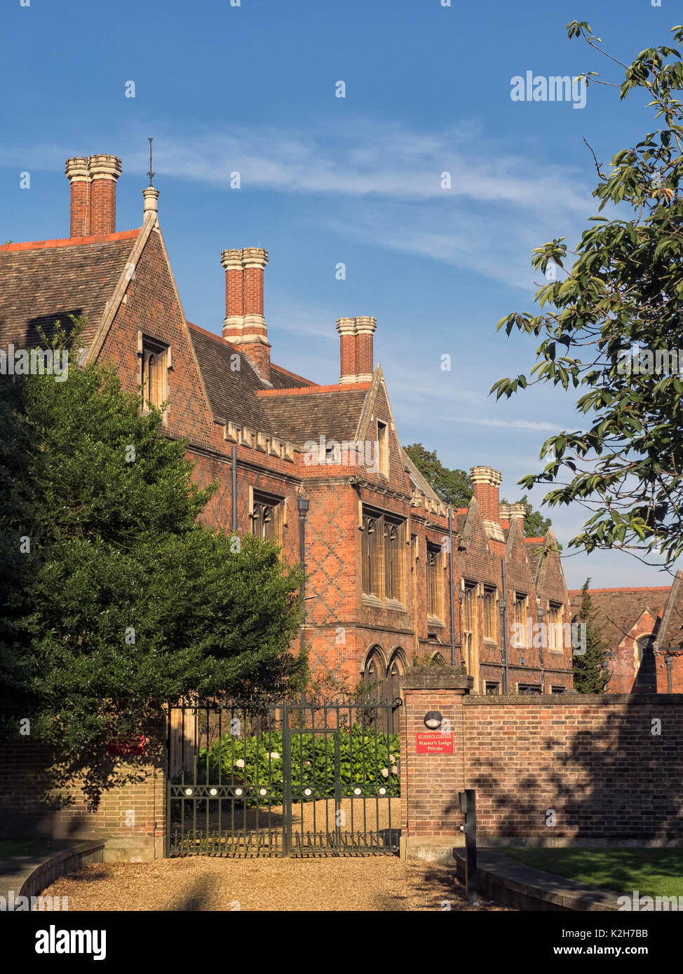 CAMBRIDGE, Royaume-Uni - 11 AOÛT 2017 : St John's College, Masters Lodge Banque D'Images