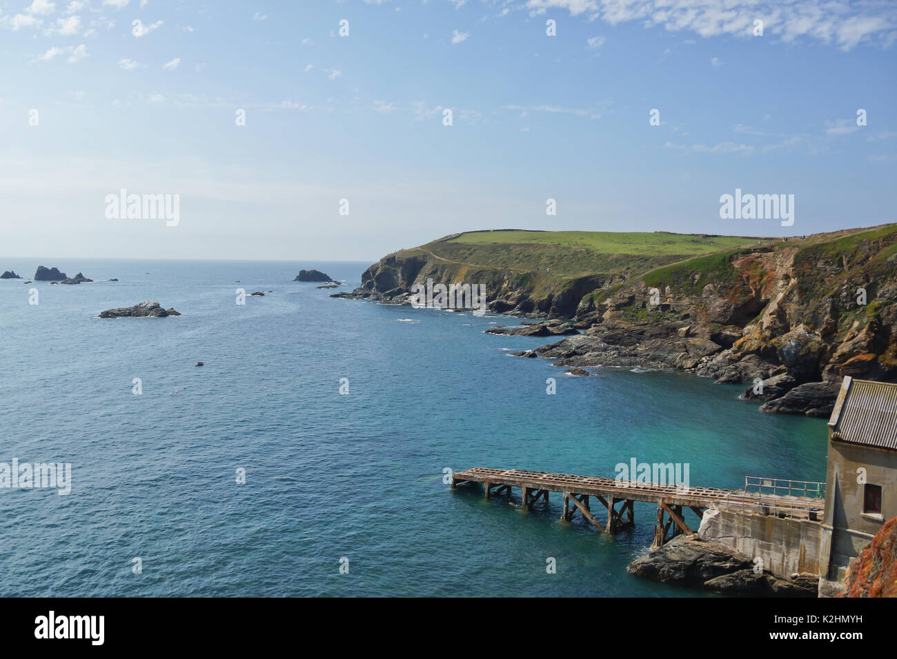Le littoral de lézards Point dans Cornwall, UK Banque D'Images