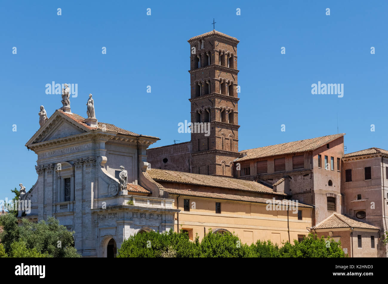 Santa Francesca Romana église au Forum Romain, Rome, Italie Banque D'Images