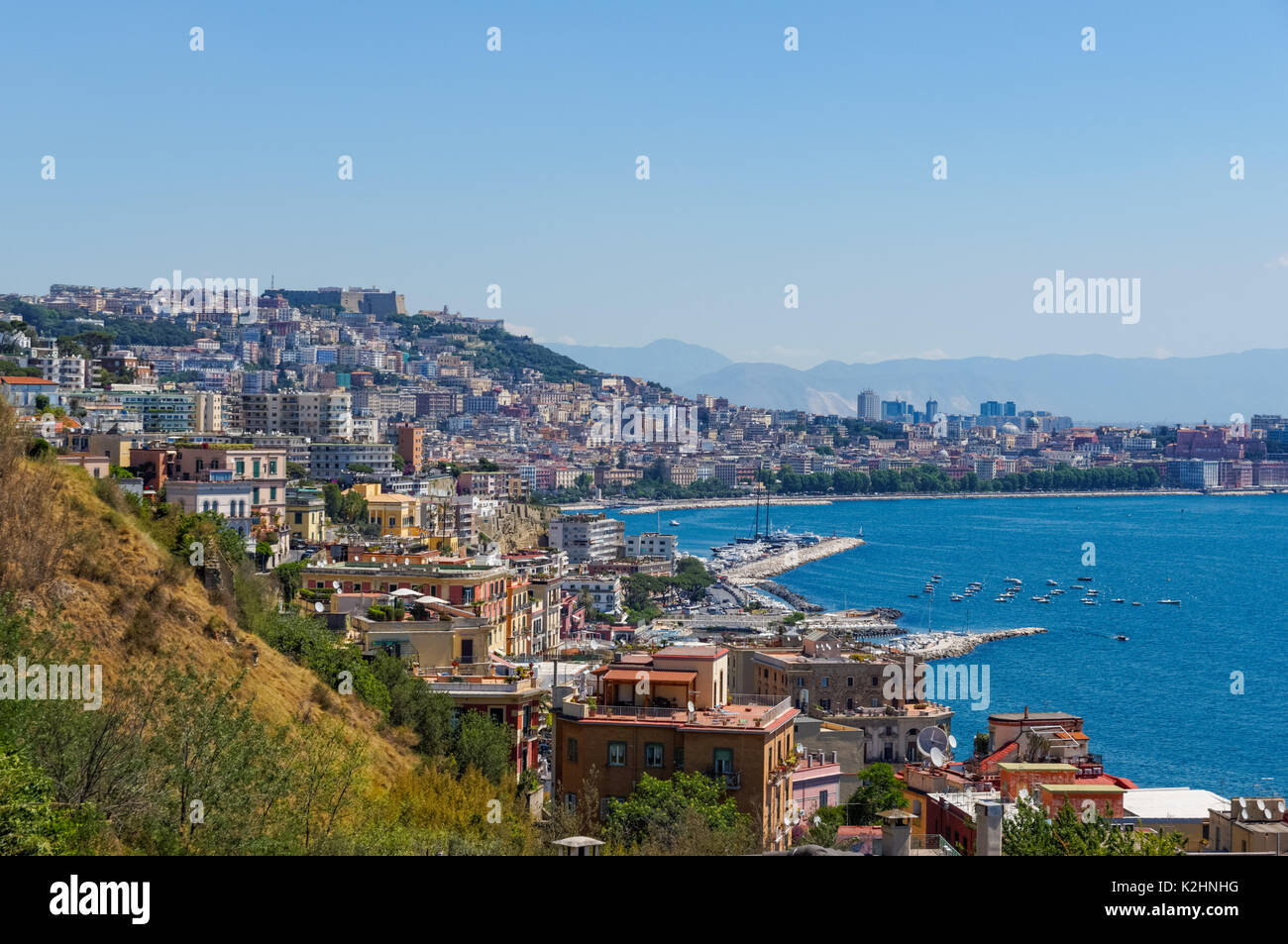 Vue panoramique de Naples, Italie Banque D'Images