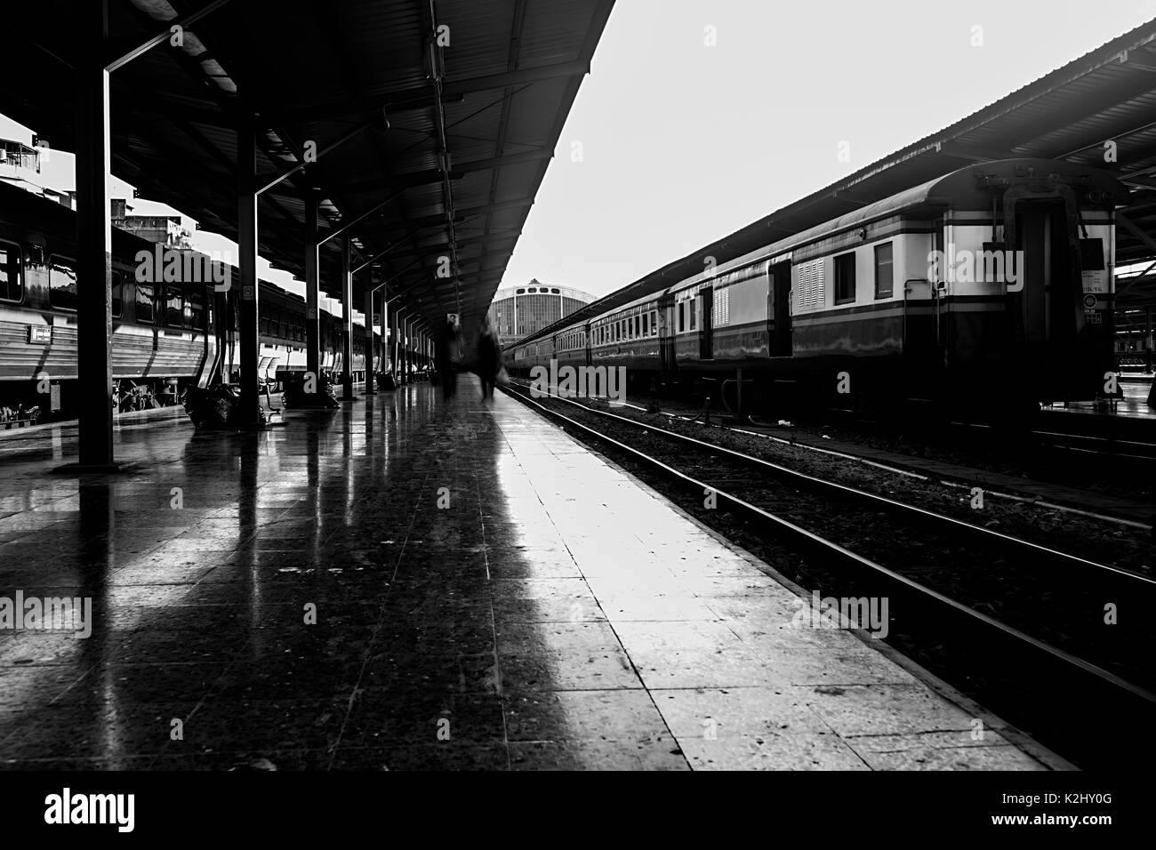 La gare de Hua Lamphong à Bangkok, Thaïlande Banque D'Images