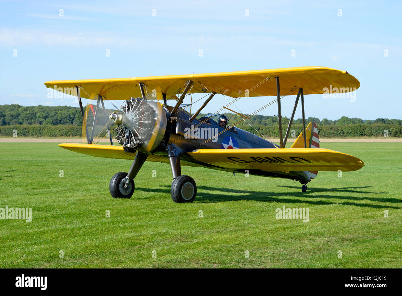 Boeing Stearman au Little Gransden Air & car Children in Need Airshow Banque D'Images