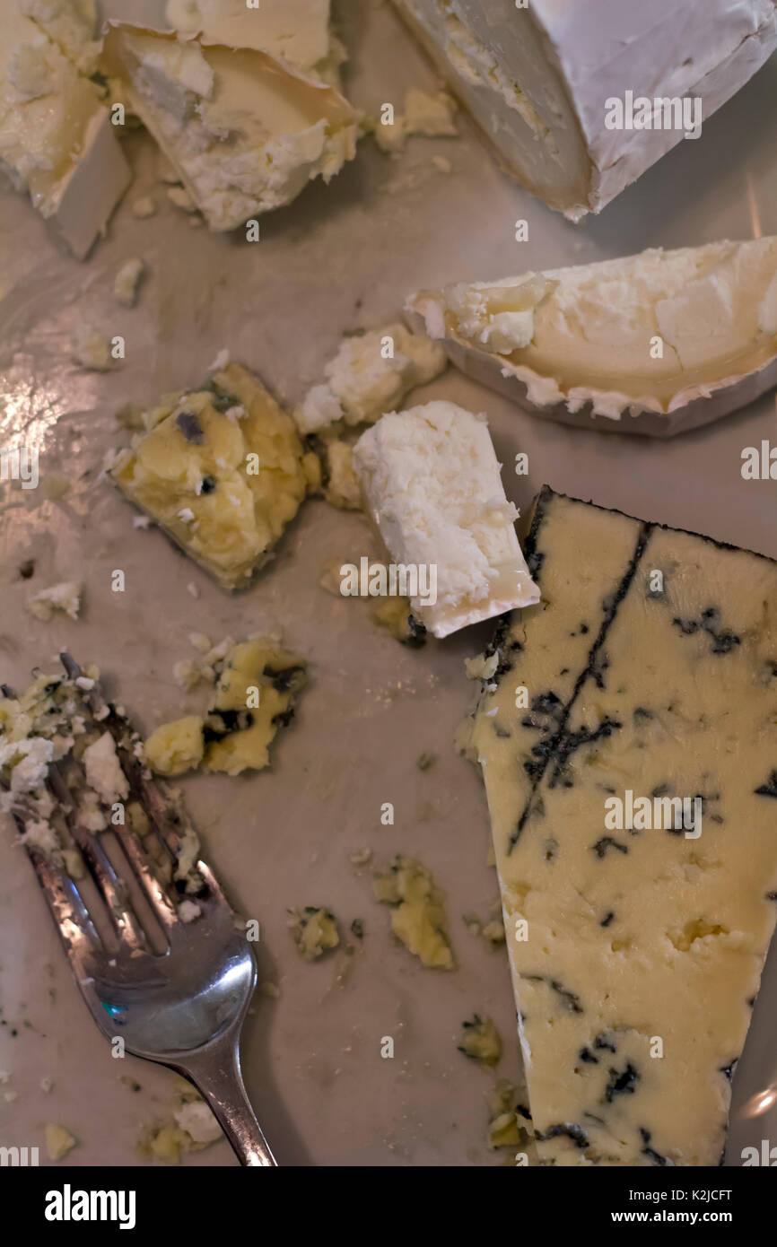 Avec un assortiment de fromages Banque D'Images