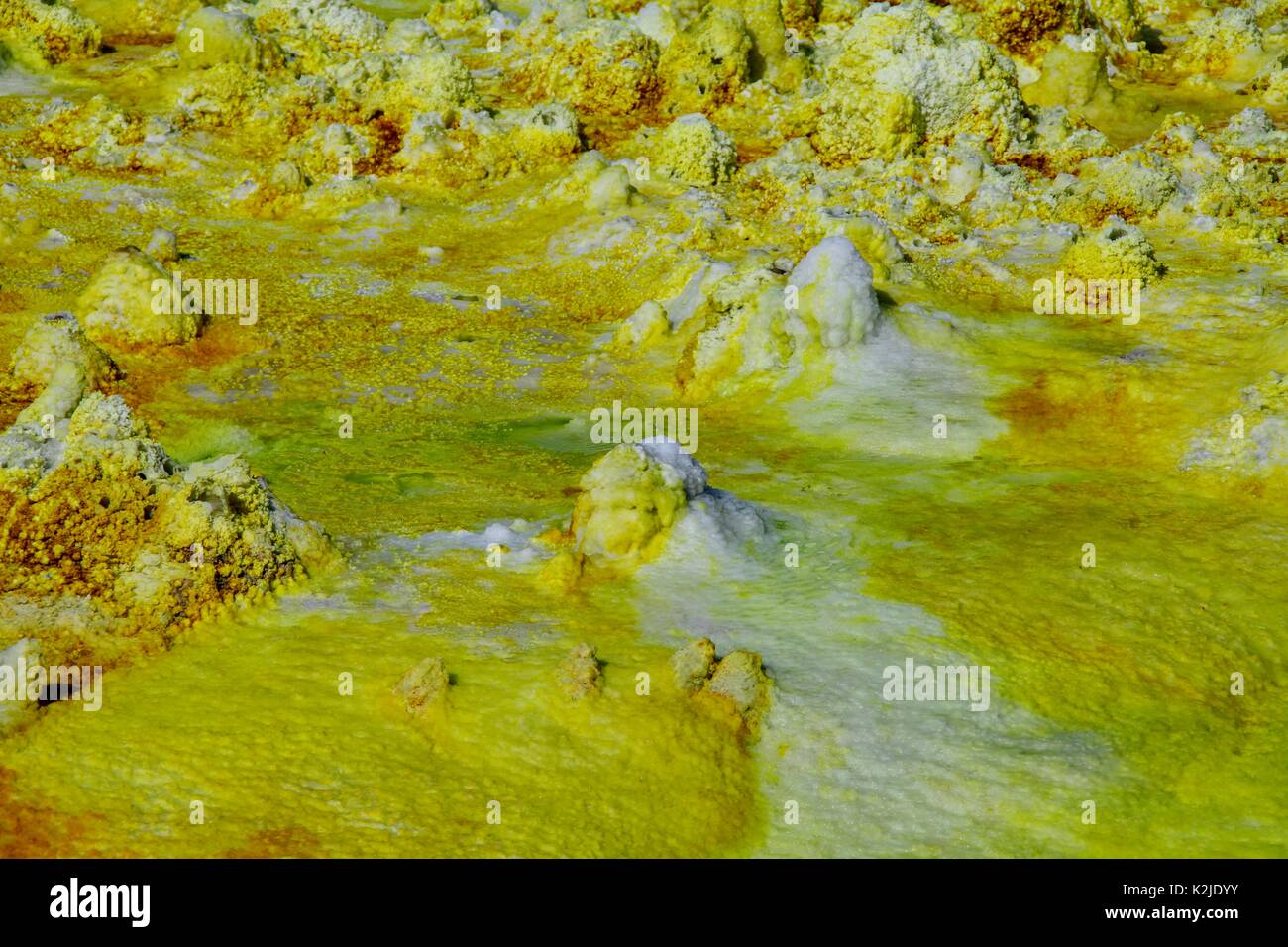 Volcan dallol Ethiopie dépression Danakil Banque D'Images