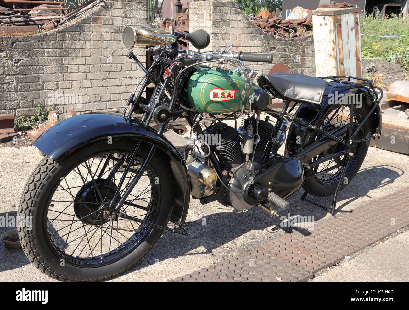 Moto bsa vintage Banque D'Images