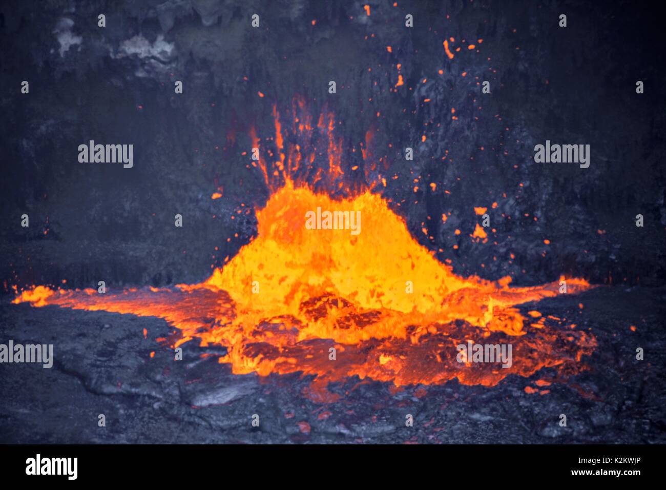 Volcan erta ale dépression Danakil Afar en Éthiopie Banque D'Images