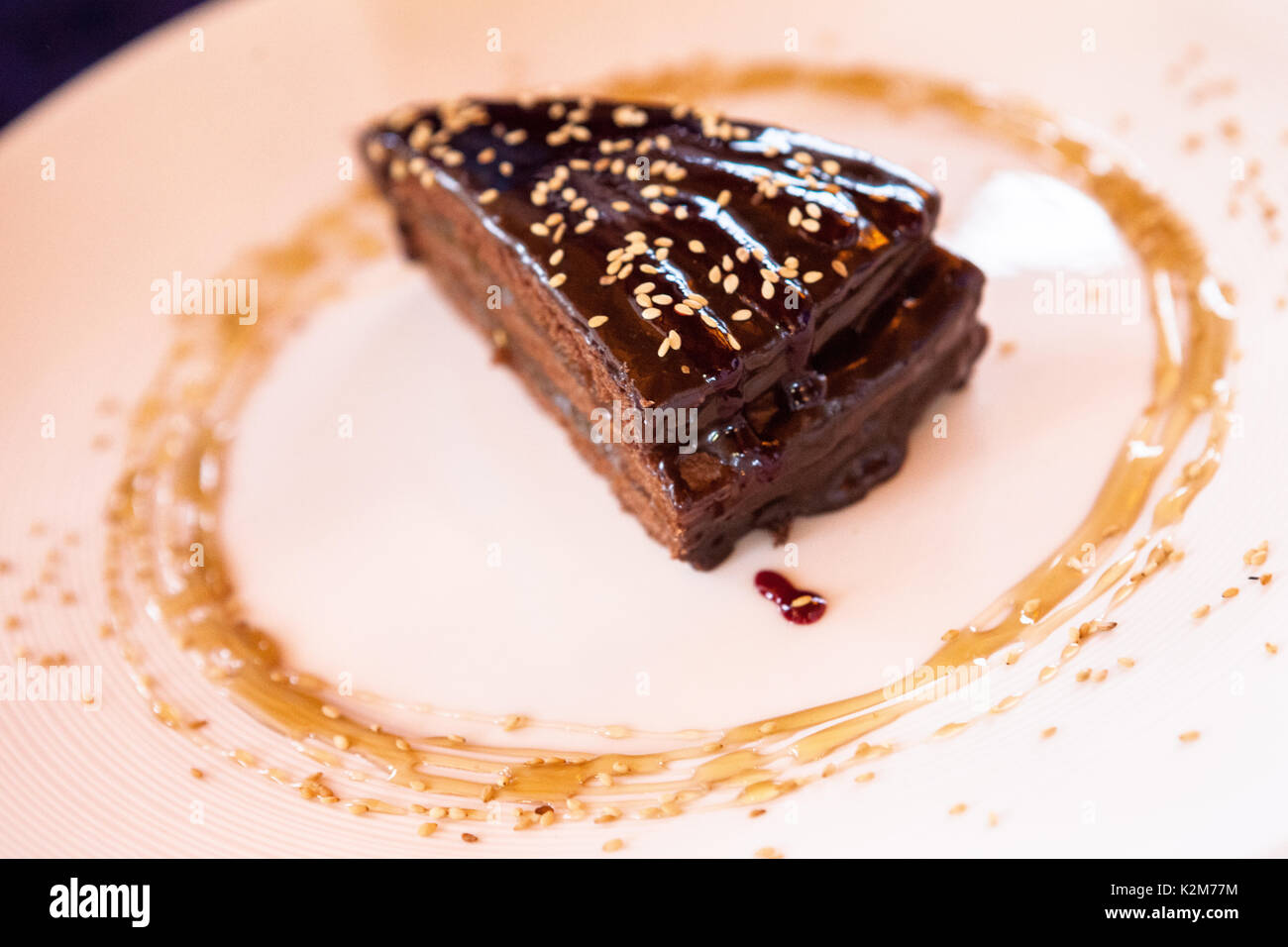 Gâteau au chocolat ou gâteau Sacher Banque D'Images