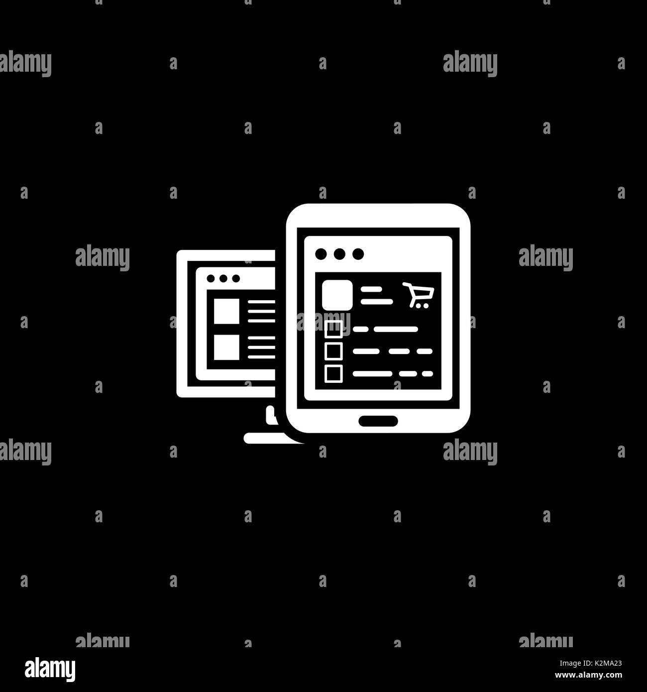 Icône de l'App Shop. Modèle plat. Illustration de Vecteur