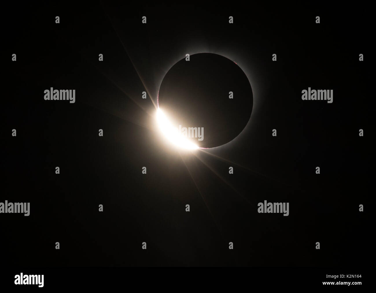 Éclipse solaire totale - Août 21, 2017, Wyoming, USA Banque D'Images