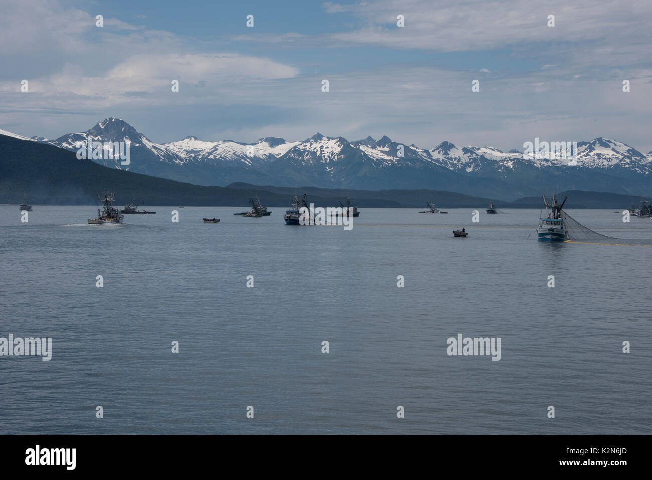 Pêche dans le sud-est de l'Alaska Banque D'Images